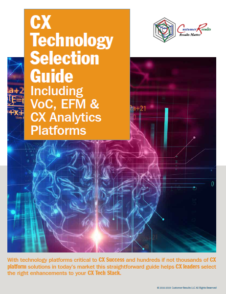 CX Tech, VoC, EFM & CX Analytics Selection Guide